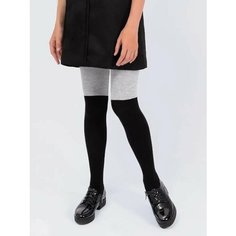 Колготки Соль&Перец Школьная коллекция, 100 den, размер 122/128, черный, серый