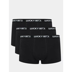 Трусы Lucky Bear, комплект из 3 шт., размер XL, черный
