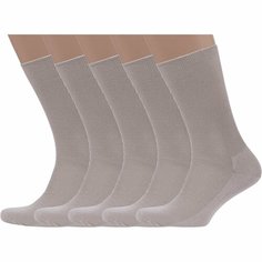 Носки Dr. Feet, комплект, 5 пар, размер 29, бежевый