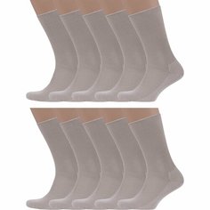 Носки Dr. Feet, комплект, 10 пар, размер 29, бежевый