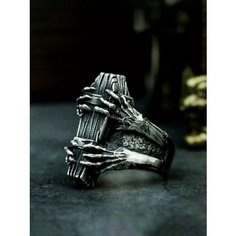 Кольцо, размер 17, серебряный, черный Lawe