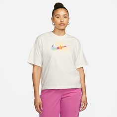 Футболка NIKE OC 3 Boxy, размер S, бежевый