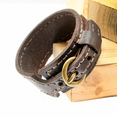 Браслет Solid-belts, кожа, размер 17 см, размер one size, коричневый