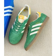 Кеды adidas Gazelle, размер 37.5RU (6 US), зеленый/белый/оранжевый
