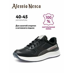 Кроссовки Alessio Nesca Осень-зима 2024, полнота G (EU)/ на среднюю и широкую стопу, размер 40, чёрный