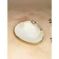 Подставка для украшений Epoxy.fm, 9х3х7 см, , бежевый/золотой
