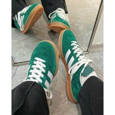 Кеды adidas Gazelle, размер 37 RU (5.5 US), зеленый/белый