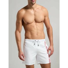 Шорты для плавания BIKKEMBERGS Striped Medium Boardshort, размер M, white