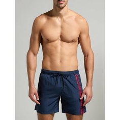 Шорты для плавания BIKKEMBERGS Striped Medium Boardshort, размер L, navy