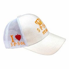 Бейсболка S.P.S.M. для взрослых и детей, размер S, белый