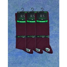 Носки Raffaello Socks, комплект, 3 пары, размер 42-45, бордовый