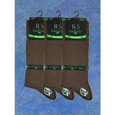Носки Raffaello Socks, комплект, 3 пары, размер 42-45, коричневый