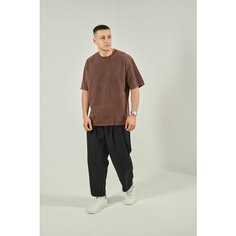 Футболка Ninetynine оверсайз, размер M, коричневый