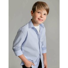 Школьная рубашка JACK JOY, размер 13 лет, голубой