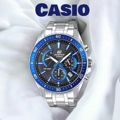 Наручные часы CASIO, серый, синий