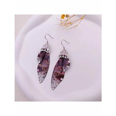 Серьги двусторонние, черный, красный, серый be Self True Jewel