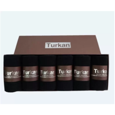 Носки Turkan, комплект, 6 пар, размер 41-45, черные