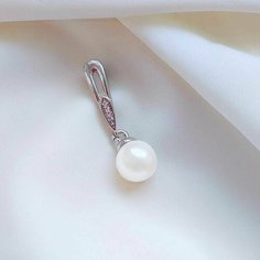 Подвеска FJ Fallon Jewelry, искусственный камень, жемчуг имитация, бежевый