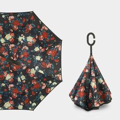 Зонт-трость Up-Brella, красный цветок