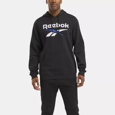 Свитшот Reebok identity big logo, размер L, , черный/голубой
