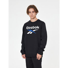 Свитшот Reebok Identity Big Logo , размер M INT, , черный/голубой