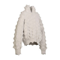 Худи MADFRENZY Spiked Knit, размер L, , светло-бежевый