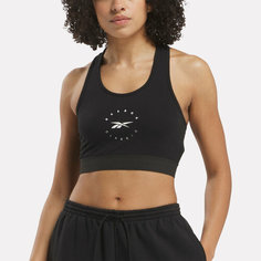 Топ спортивный Reebok q3 ide bralette, размер L INT, черный