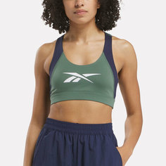 Топ спортивный Reebok ID TRAIN COLORBLOCK BRA, размер L, зеленый