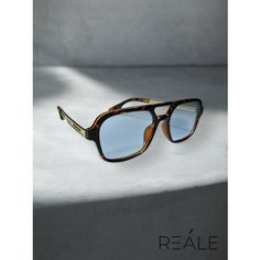Солнцезащитные очки REALE, синий, коричневый, мультиколор