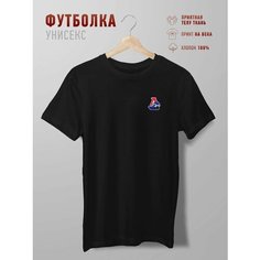 Футболка Futbolkoff хоккей локомотив спорт клуб, размер XS, черный