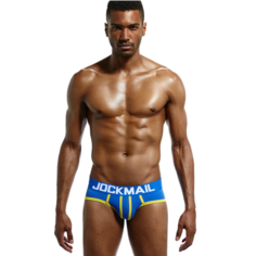 Трусы JOCKMAIL, размер XL, белый, синий, желтый