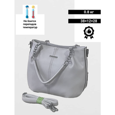 Сумка Baliviya, фактура гладкая, светло-серый