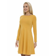 Платье Lunarable Базовая коллекция, размер 48, горчичный