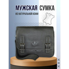 Сумка мессенджер znimsk, фактура зернистая, черный
