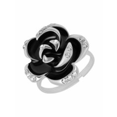 Кольцо-кулон OTOKODESIGN, фианит, безразмерное, серебристый/черный