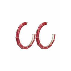Серьги OTOKODESIGN, эмаль, бордовый