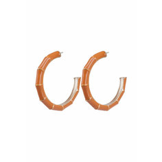 Серьги OTOKODESIGN, эмаль, коричневый