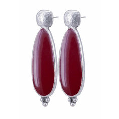 Серьги OTOKODESIGN, эмаль, бордовый