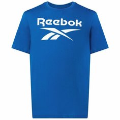 Футболка Reebok IDENTITY STACKED L, размер S, cиний