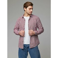 Рубашка BAWER, размер 4XL, красный/белый