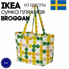 Сумка ИКЕА, 41х39, зеленый, оранжевый, бежевый, желтый Ikea