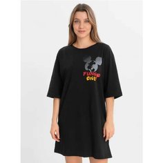 Футболка, размер 48, черный меланж Нет бренда