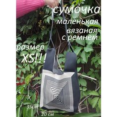 Сумка шоппер YUMA, фактура вязаная, матовая, черный