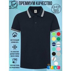 Поло TEAL Трикотаж, размер 14, темно-синий