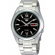 Наручные часы SEIKO SEIKO 5, серебряный, черный