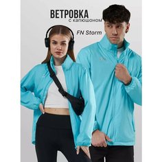Ветровка FN Storm ветровка с капюшоном, размер XS, голубой ФН