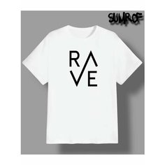 Футболка Zerosell rave рейв, размер 4XS, белый