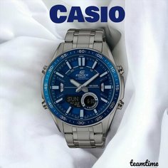 Наручные часы CASIO, голубой, серый
