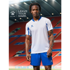 Форма спортивная Kelme футбольная форма Short-Sleeved Football Suit, размер 4XL, белый, синий