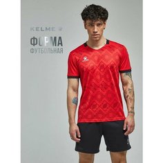 Форма спортивная Kelme футбольная форма Short-Sleeved Football Suit, размер 3XL, черный, красный